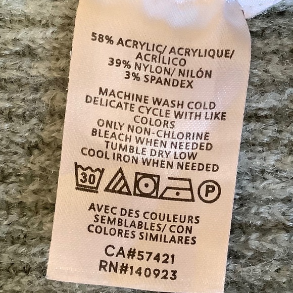 LOFT light green 1/4 zip mock neck ribbed sweater Large - Picture 6 of 9